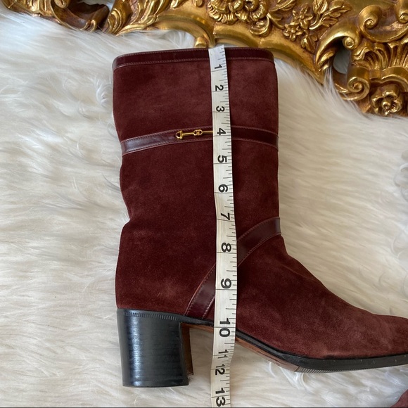 Gucci Vintage Slouchy Suede Leather Boots - Picture 11 of 16